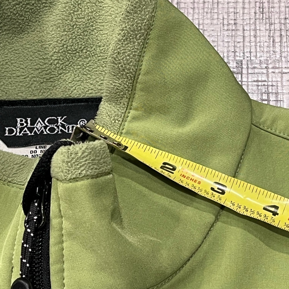 Black Diamond Green Fleece Lined Weatherproof Jacket Women's Size Large - Picture 8 of 12